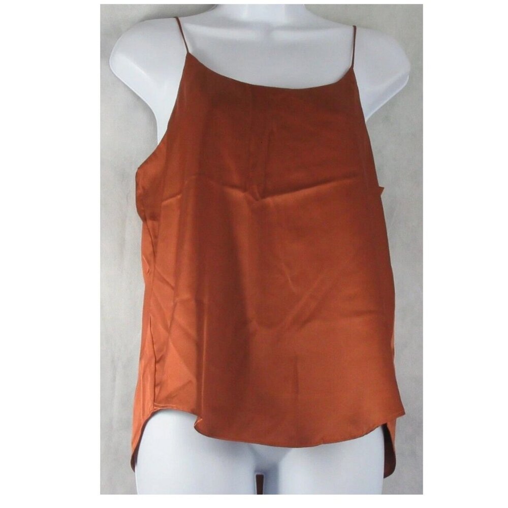 NWT Bar III Women's Scoop Neck Camisole Top, Dark Clay Brown